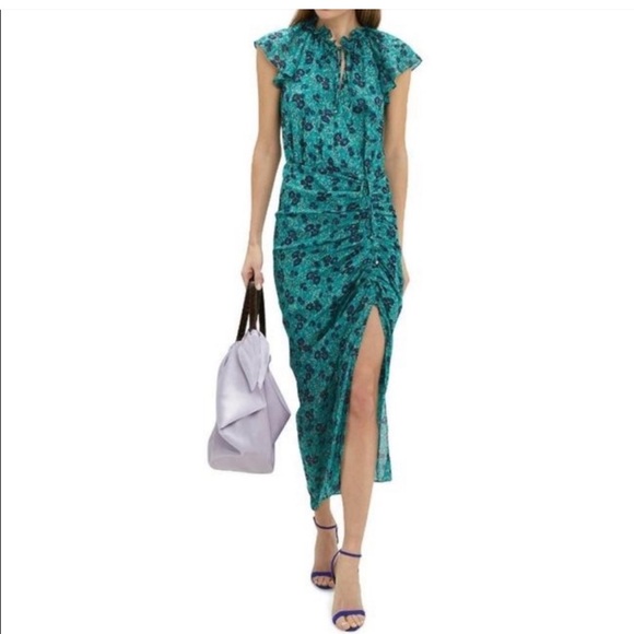 Veronica Beard Dresses & Skirts - VERONICA BEARD Turqoise Multi
Brynlee Silk Dress Sz 2